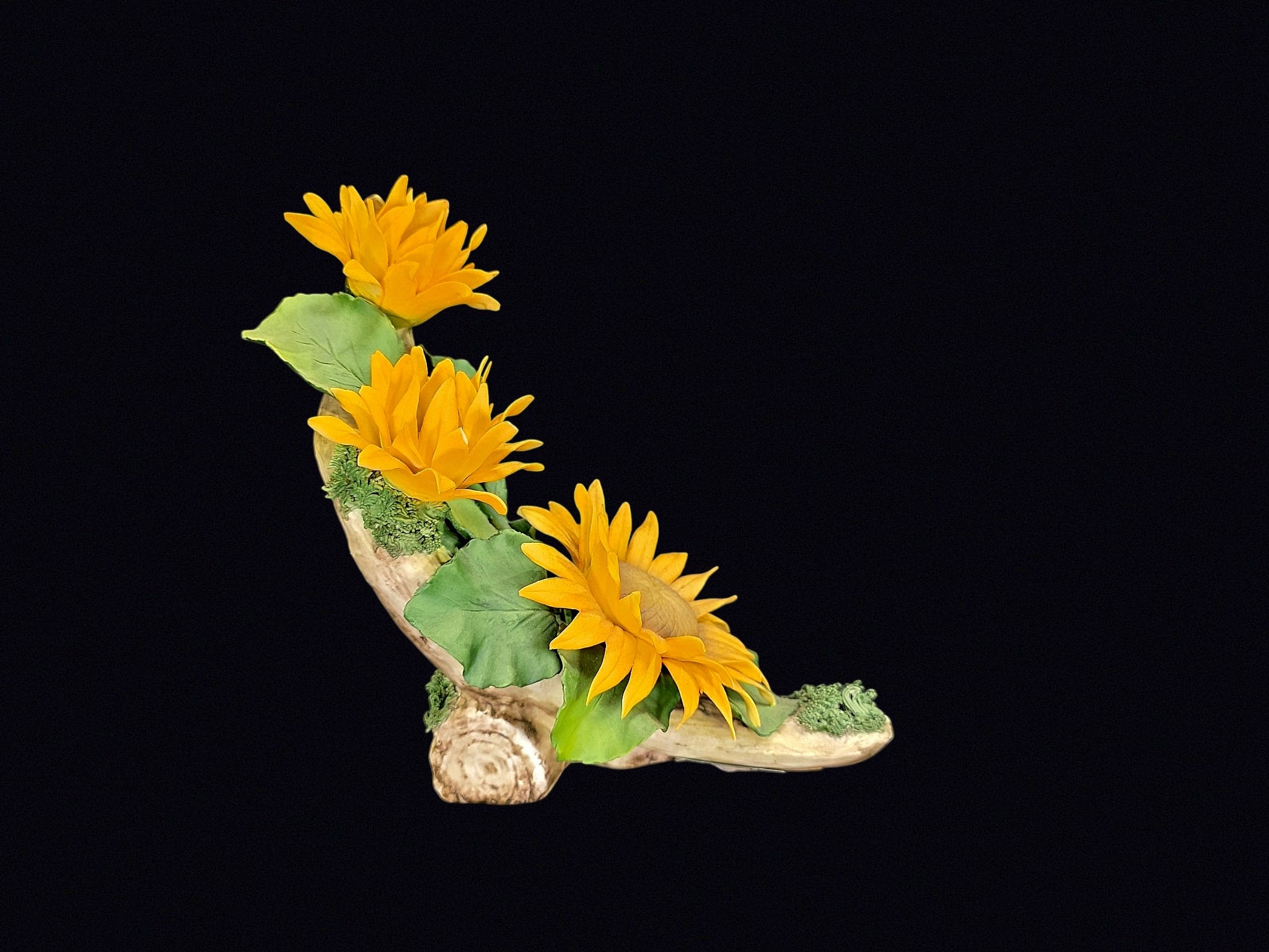 Royal Italy Resin Sunflower Figurine