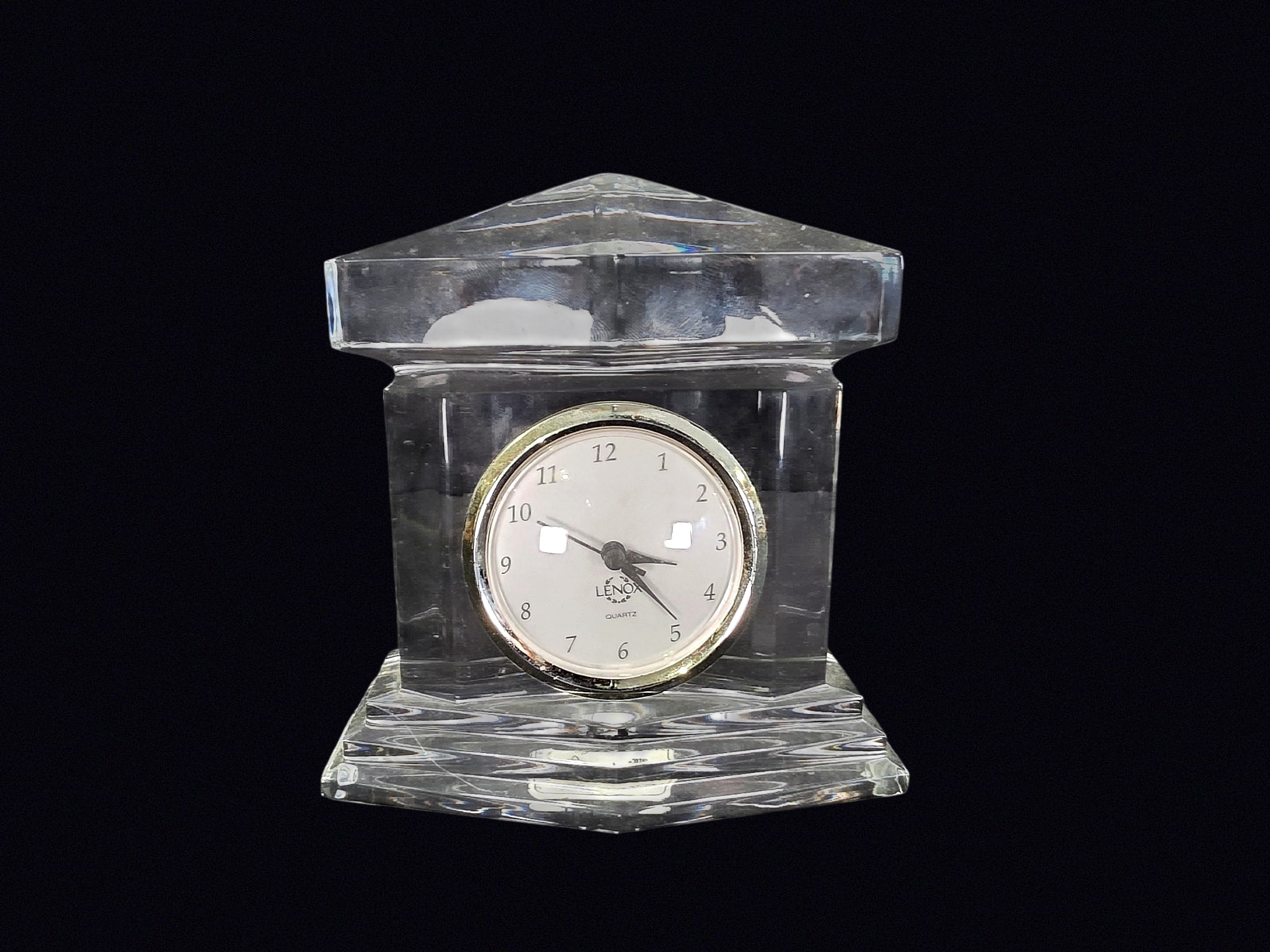 Czech Lead Crystal Quartz Mantel Clock