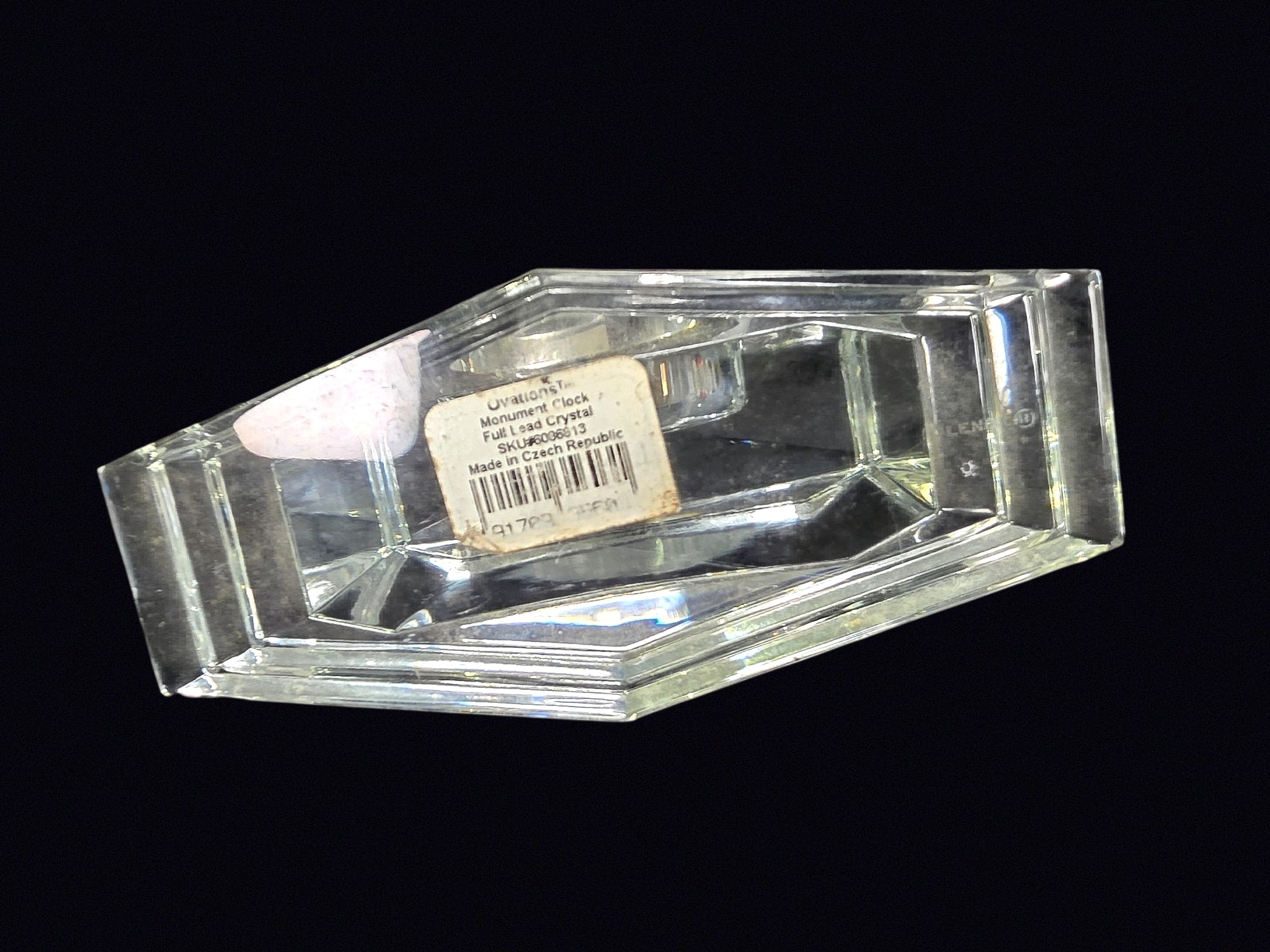 Czech Lead Crystal Quartz Mantel Clock
