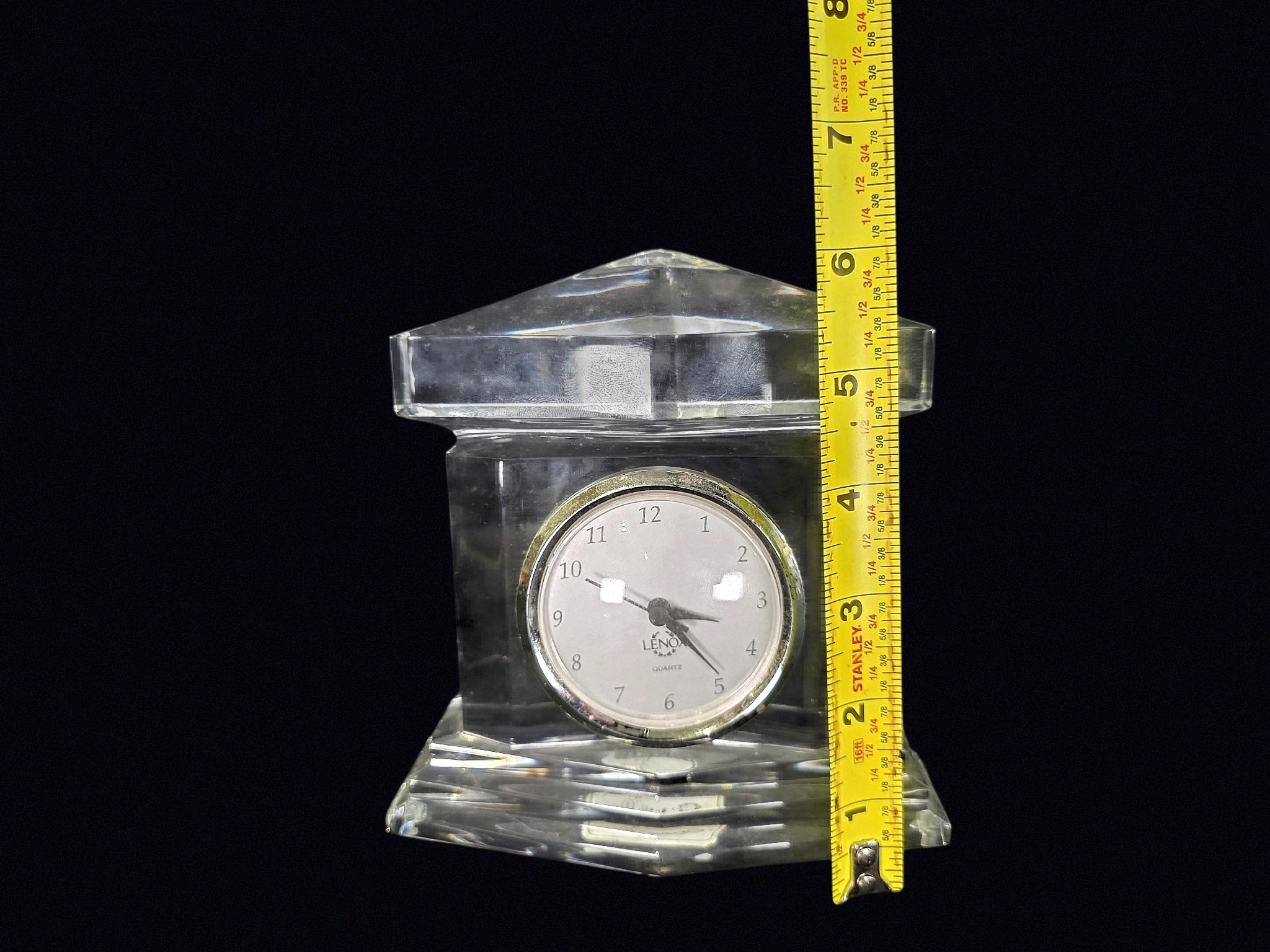 Czech Lead Crystal Quartz Mantel Clock