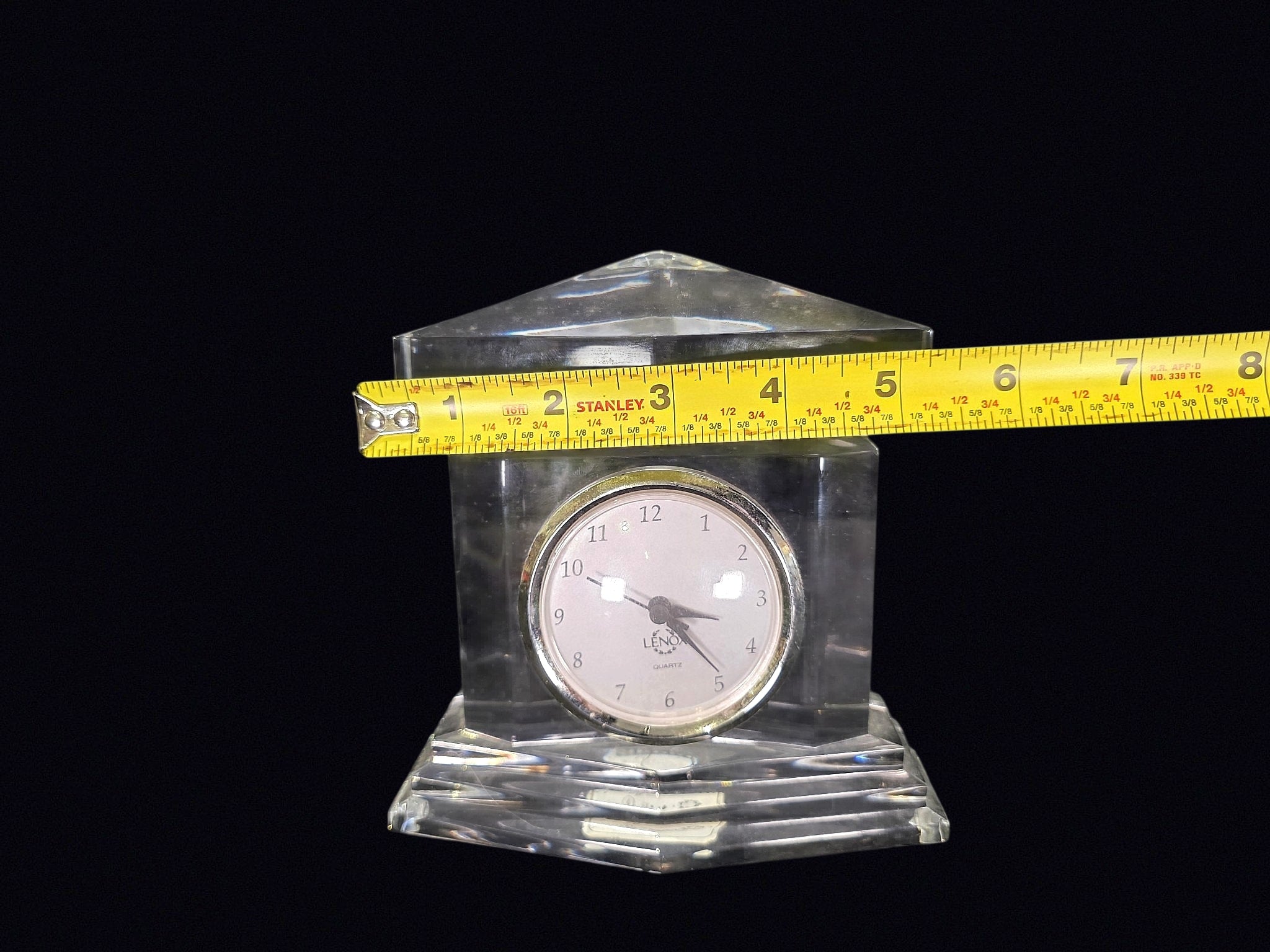Czech Lead Crystal Quartz Mantel Clock