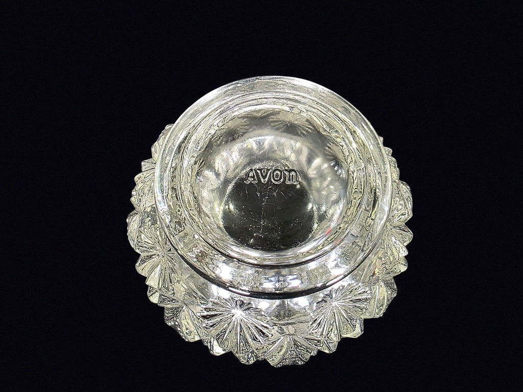 Avon Pressed Glass Starburst Rose Bowl