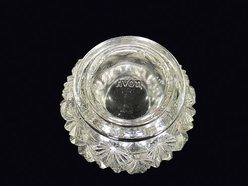 Avon Pressed Glass Starburst Rose Bowl