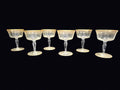 Gold Rim Optic Champagne Coupes Set of 6