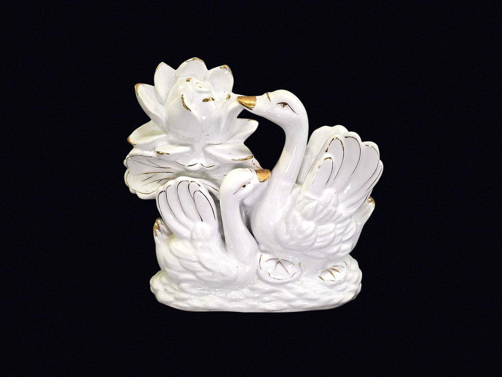 Daniel Brand Porcelain Swan Pair Figurine
