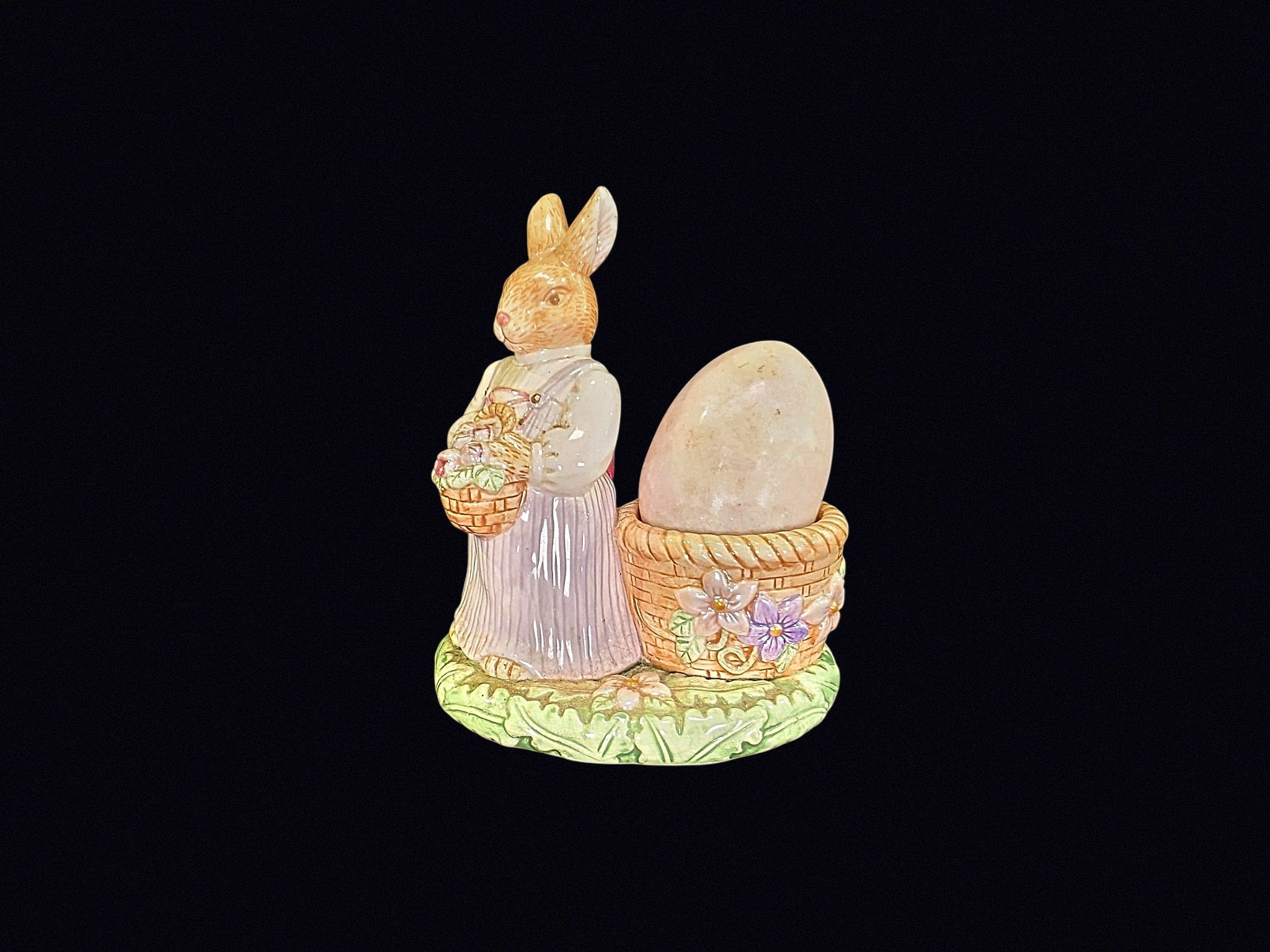 Avon Springtime Bunny Ceramic Egg Holder 1990s