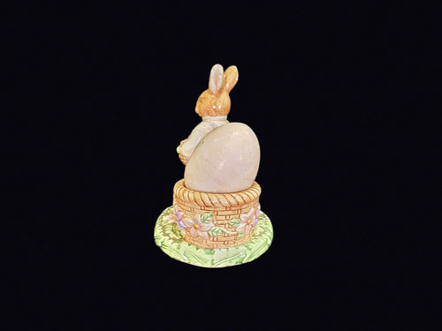 Avon Springtime Bunny Ceramic Egg Holder 1990s