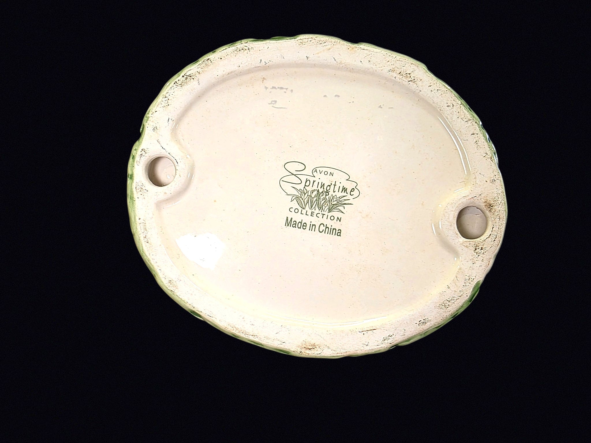 Avon Springtime Bunny Ceramic Egg Holder 1990s