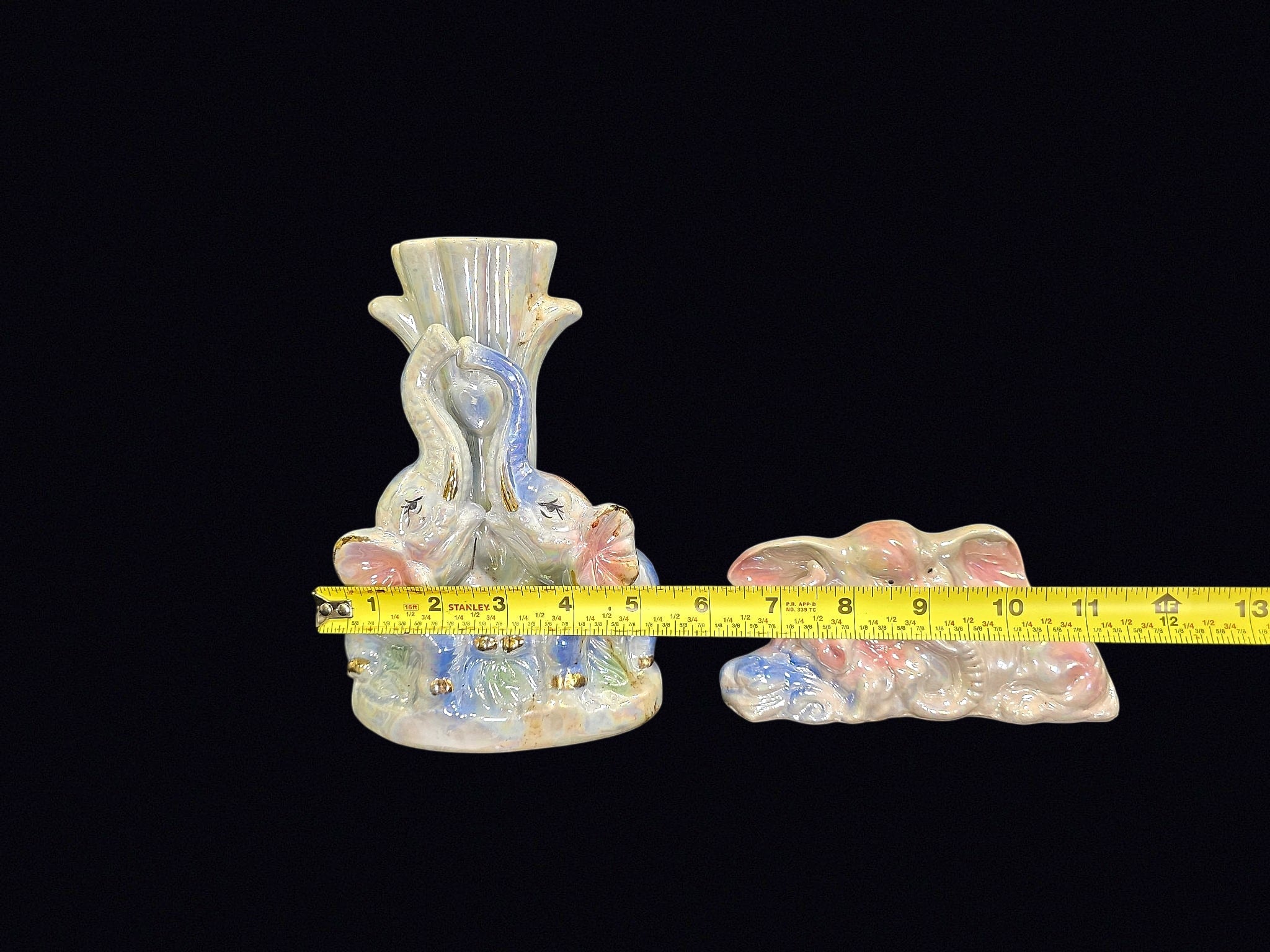 Daniel Brand Lusterware Elephant Vase Set
