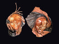 Caracas Tooled Leather Masks Pair Mid 20th C
