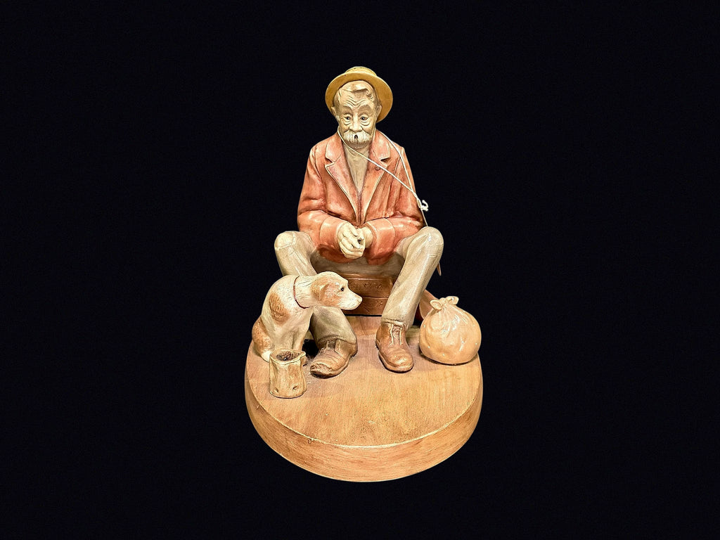 Maw 1982 Terracotta Hobo with Dog Figure