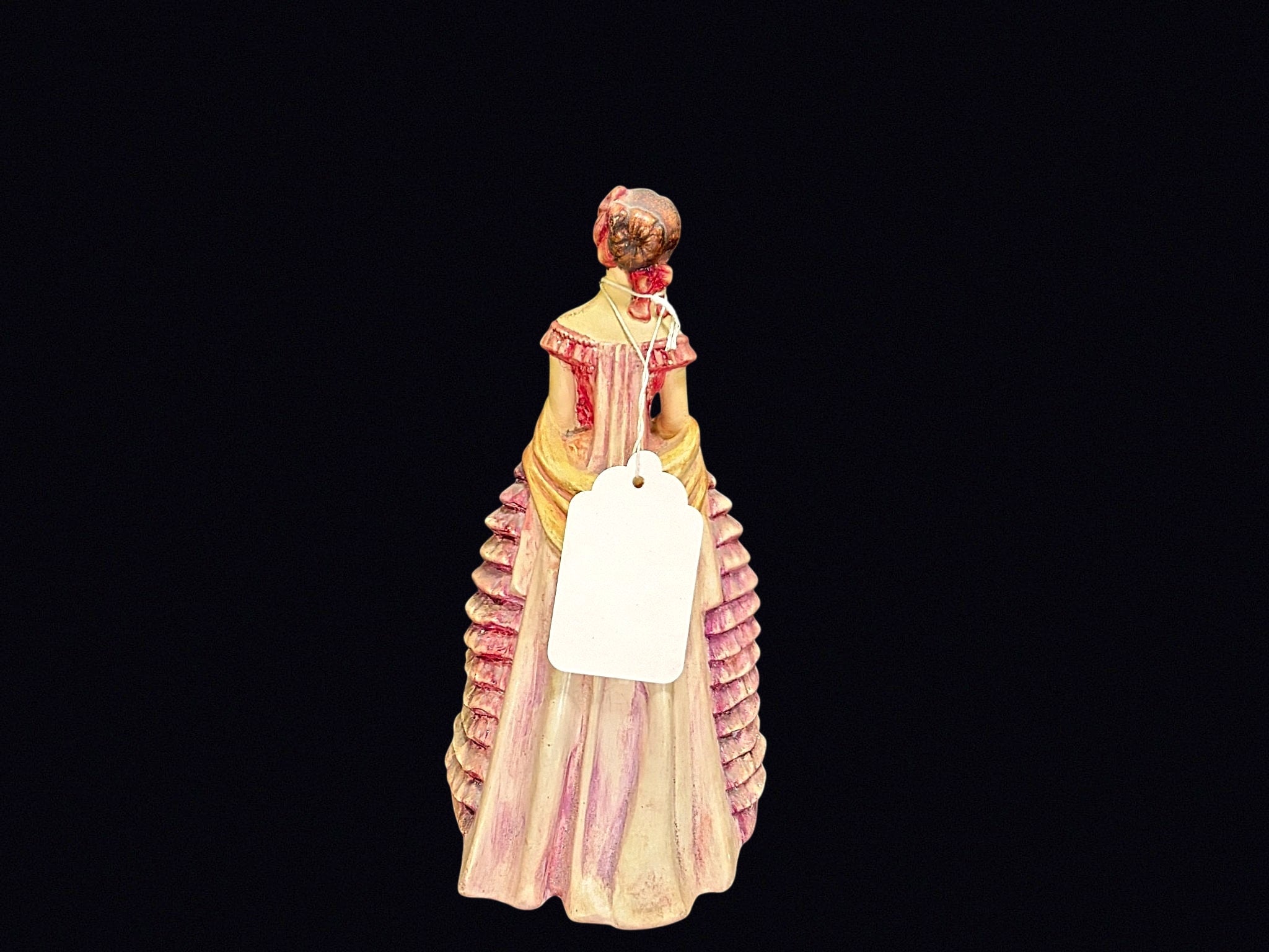 Chalkware Victorian Lady Figurine Mid-20th C