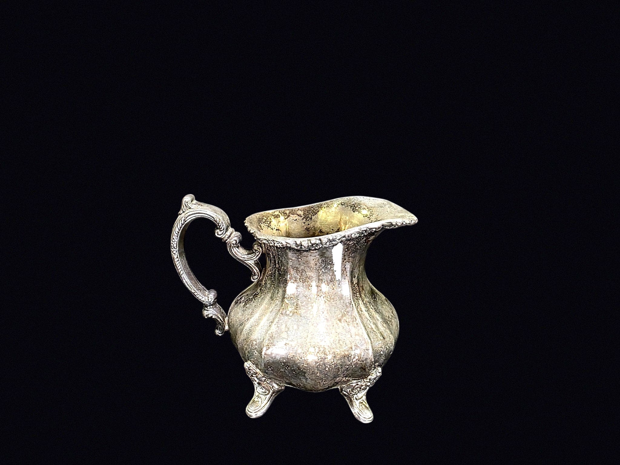 Silverplate Footed Creamer Mid-20th Century