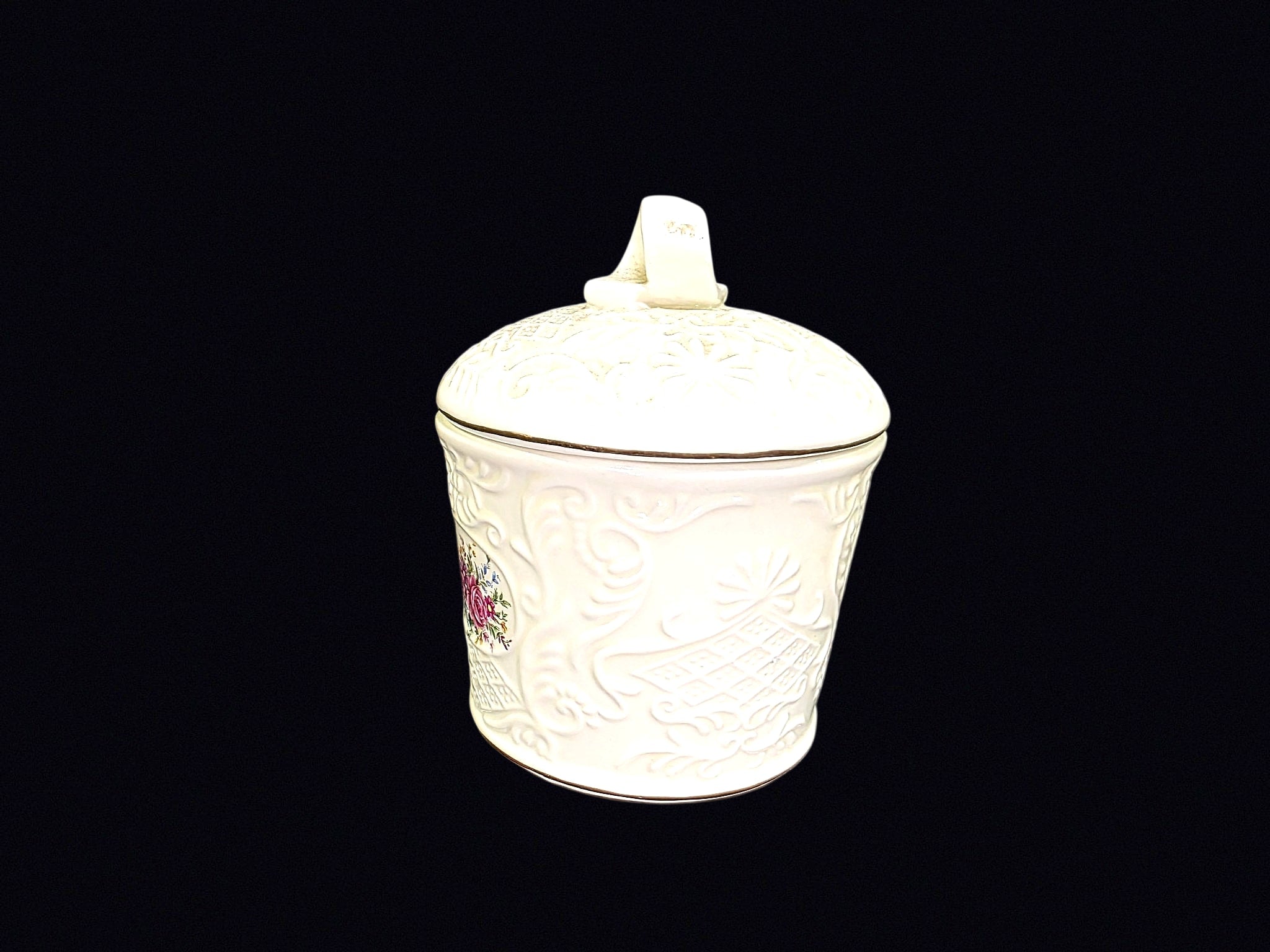 Baum Bros Formalities Porcelain Rose Jar