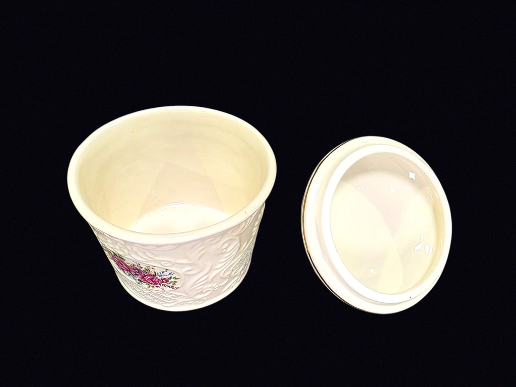 Baum Bros Formalities Porcelain Rose Jar
