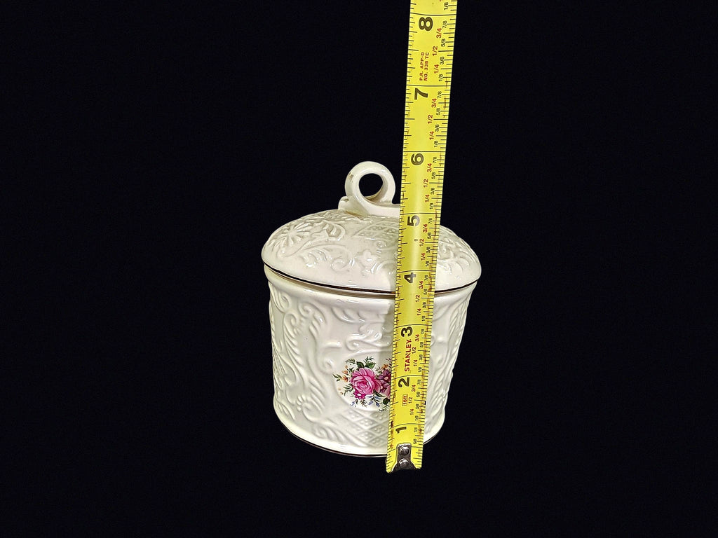 Baum Bros Formalities Porcelain Rose Jar