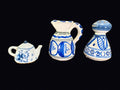 Spanish Blue White Pottery Lot Delft Teapot