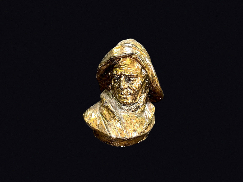Old Salt Fisherman Bust Bronzed Chalkware