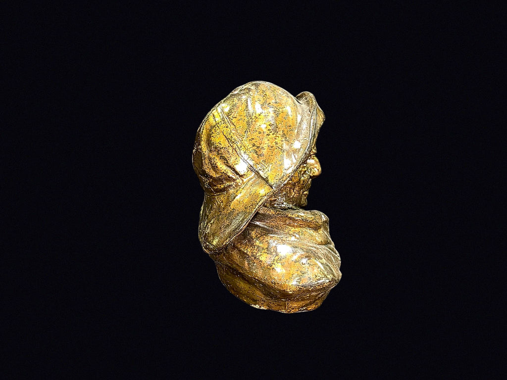 Old Salt Fisherman Bust Bronzed Chalkware