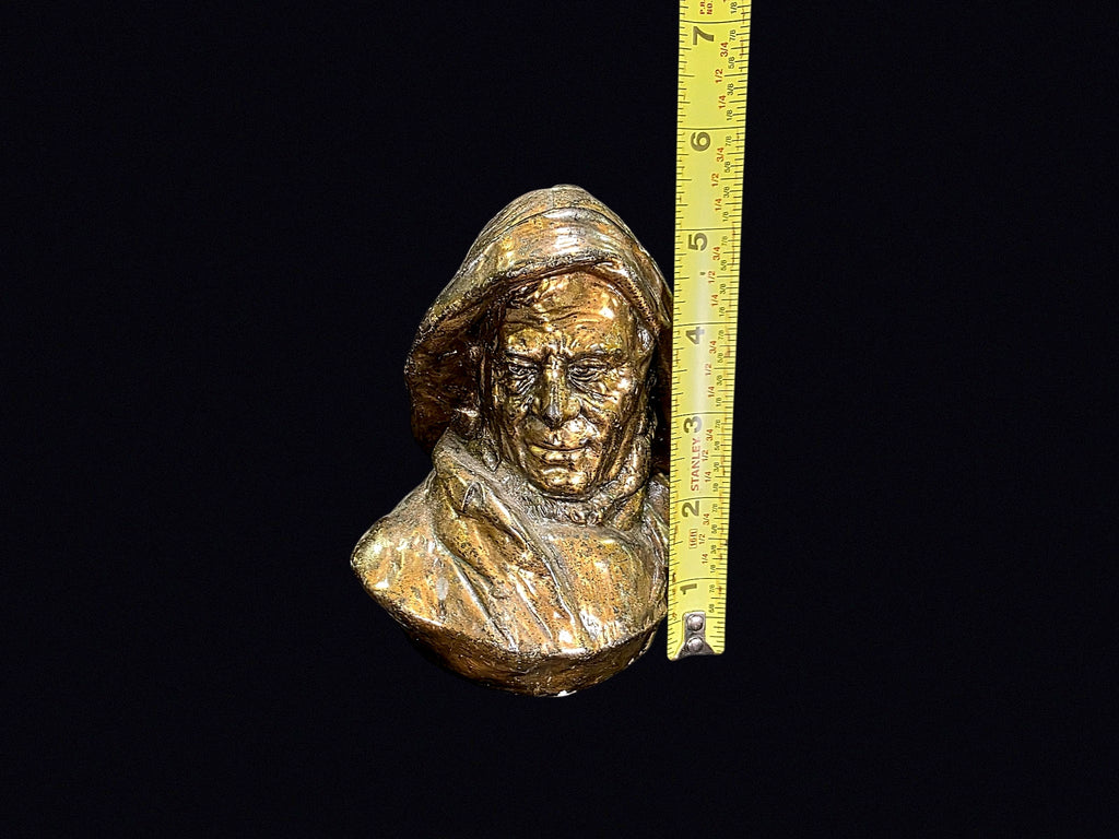 Old Salt Fisherman Bust Bronzed Chalkware