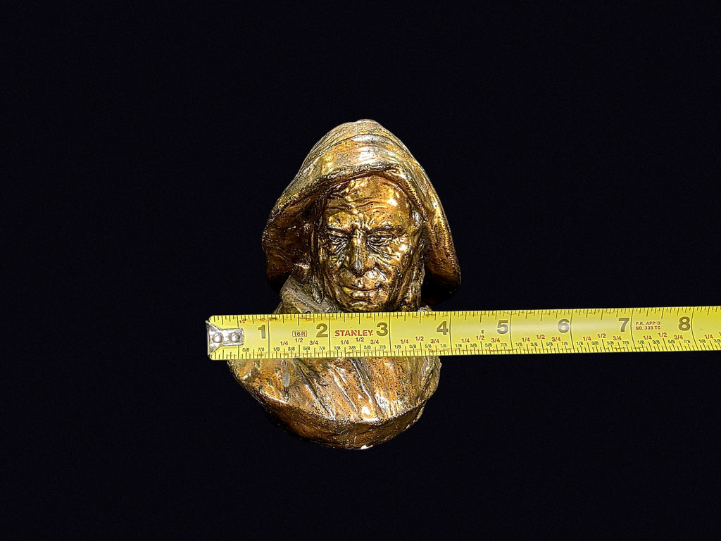 Old Salt Fisherman Bust Bronzed Chalkware