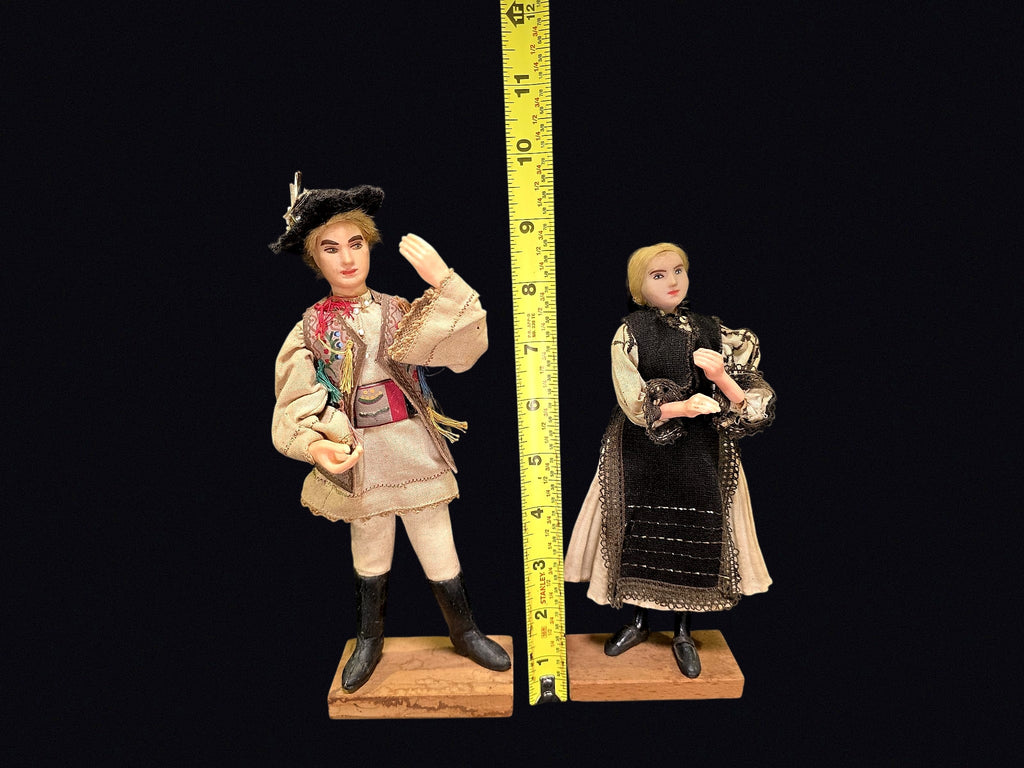 Eastern European Folk Costume Dolls Pair