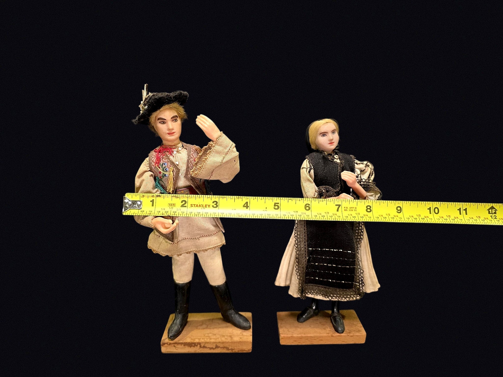 Eastern European Folk Costume Dolls Pair