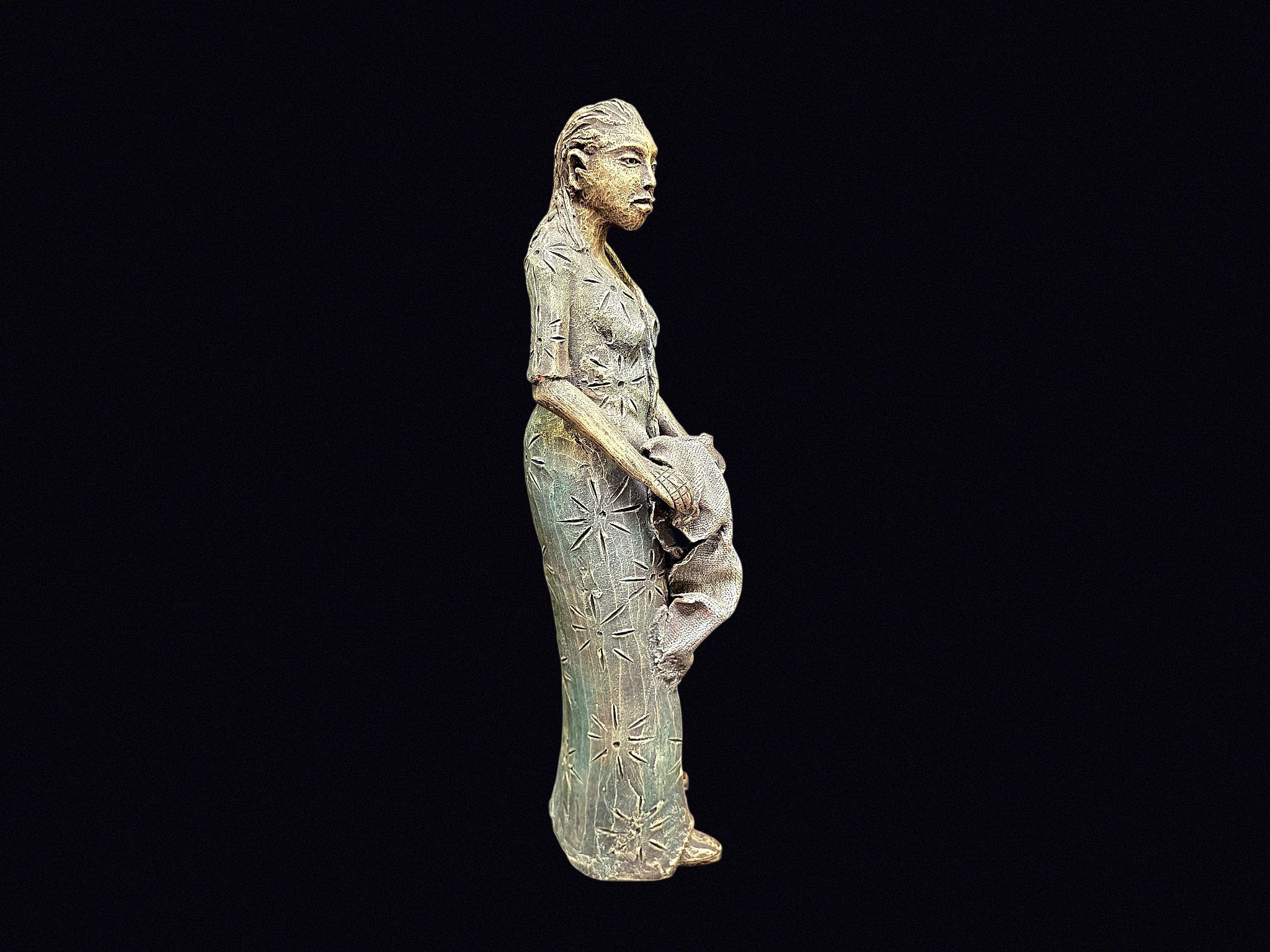 Art Delong Ceramic Figural Woman Sculpture