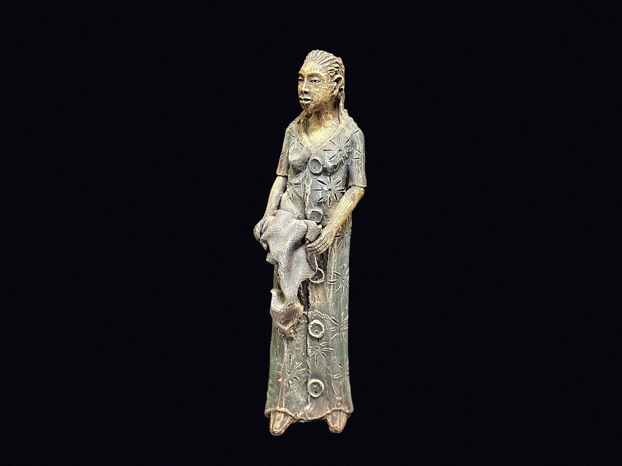 Art Delong Ceramic Figural Woman Sculpture