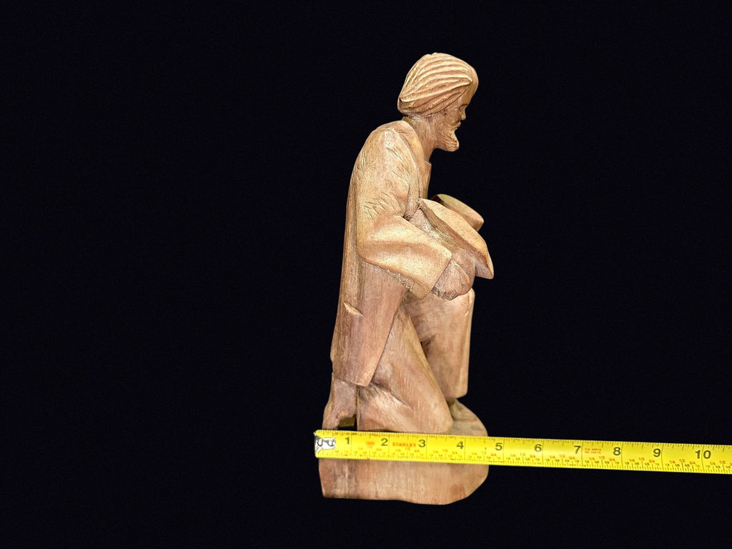 Quebec Folk Art Carved Wood Habitant c1950