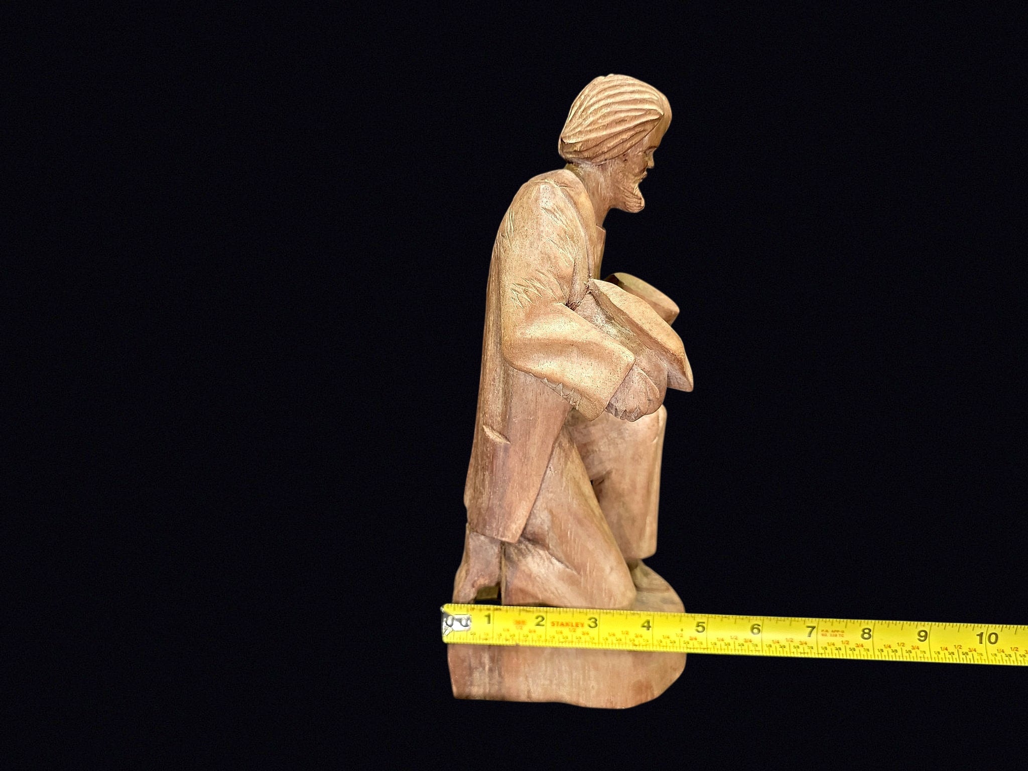 Quebec Folk Art Carved Wood Habitant c1950