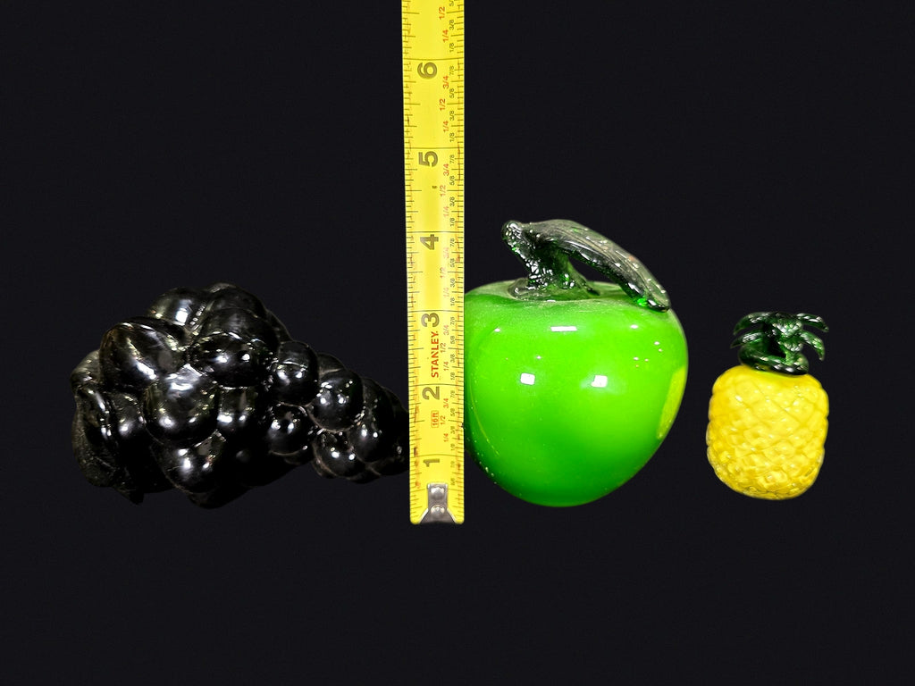 Murano Style Art Glass Fruit Lot of 3 MCM
