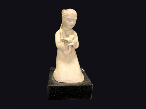 Austin Prod 1979 Girl with Bird Chalkware