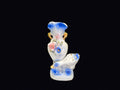 Porcelain Swan Bud Vase Applied Roses c1950