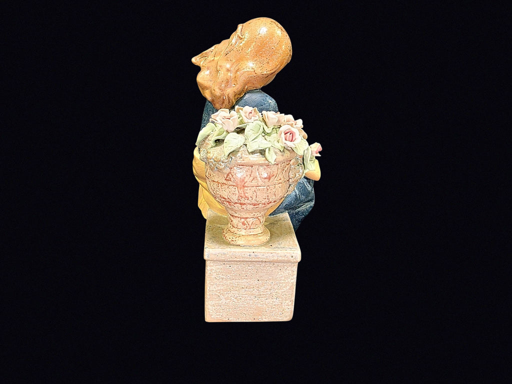 Nadal Spanish Porcelain Girl with Flower Urn