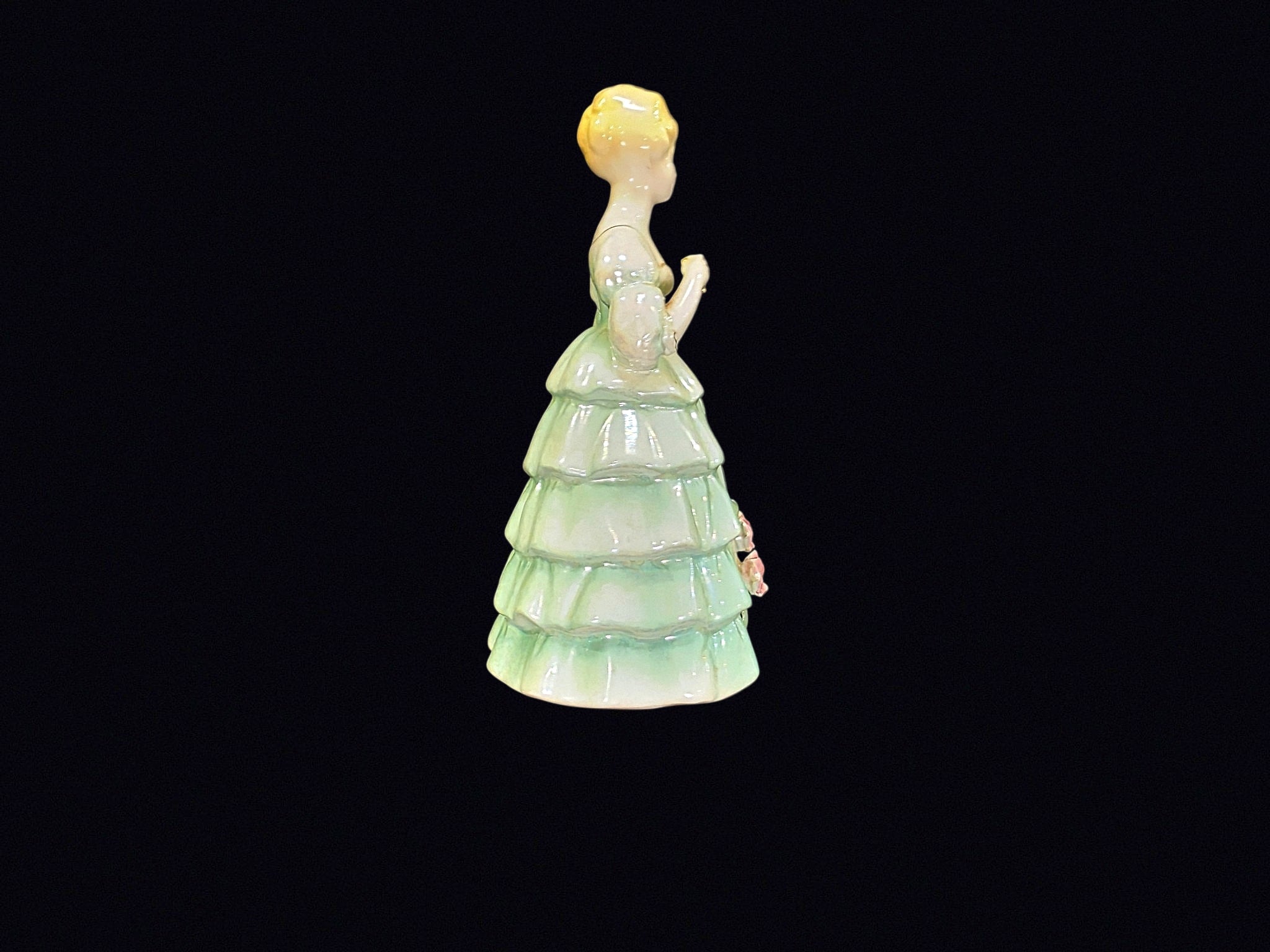 Lustre Porcelain Victorian Lady Figurine 8in
