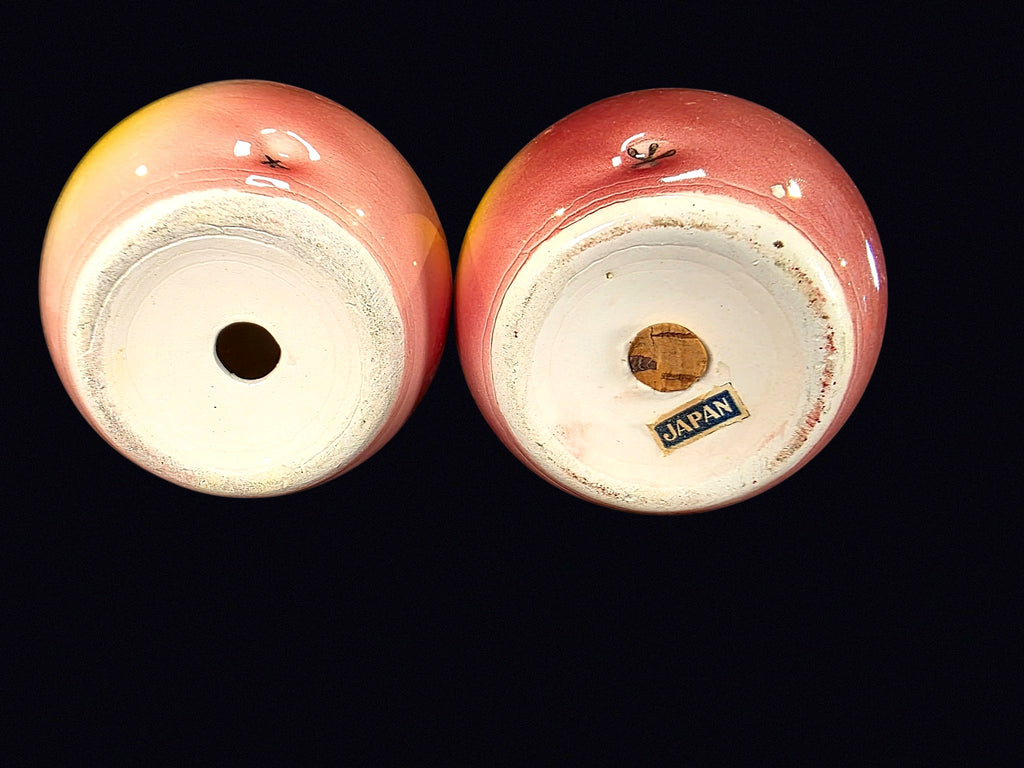 Japan Ceramic Apple Salt Pepper Shakers 1950s