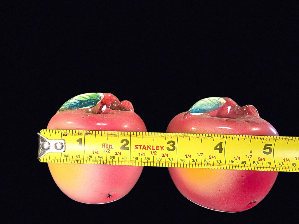 Japan Ceramic Apple Salt Pepper Shakers 1950s