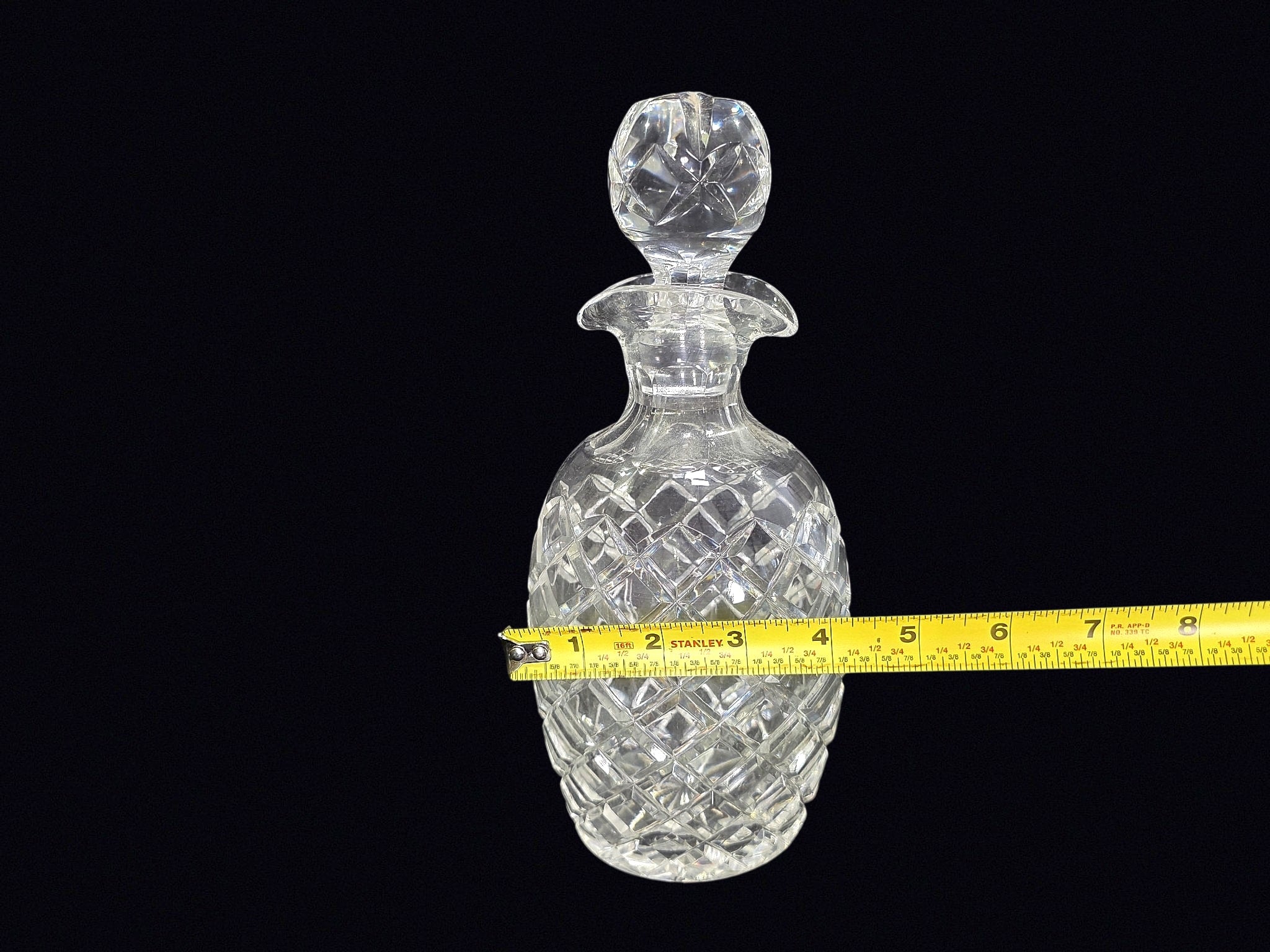 Cut Lead Crystal Decanter Diamond Pattern