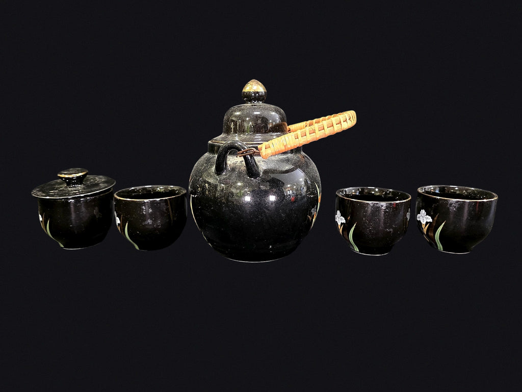 Otagiri OMC Black Iris Ceramic Tea Set 6pc