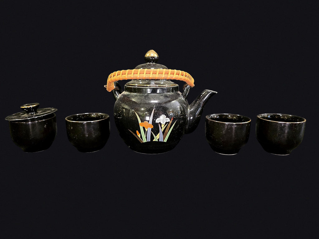Otagiri OMC Black Iris Ceramic Tea Set 6pc