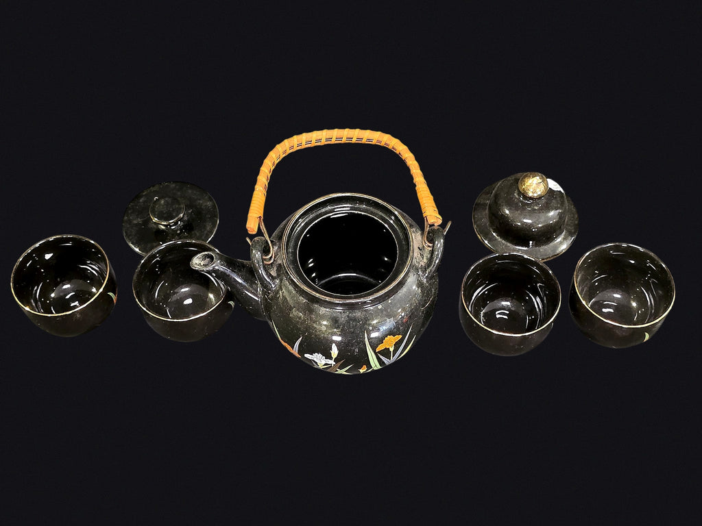 Otagiri OMC Black Iris Ceramic Tea Set 6pc