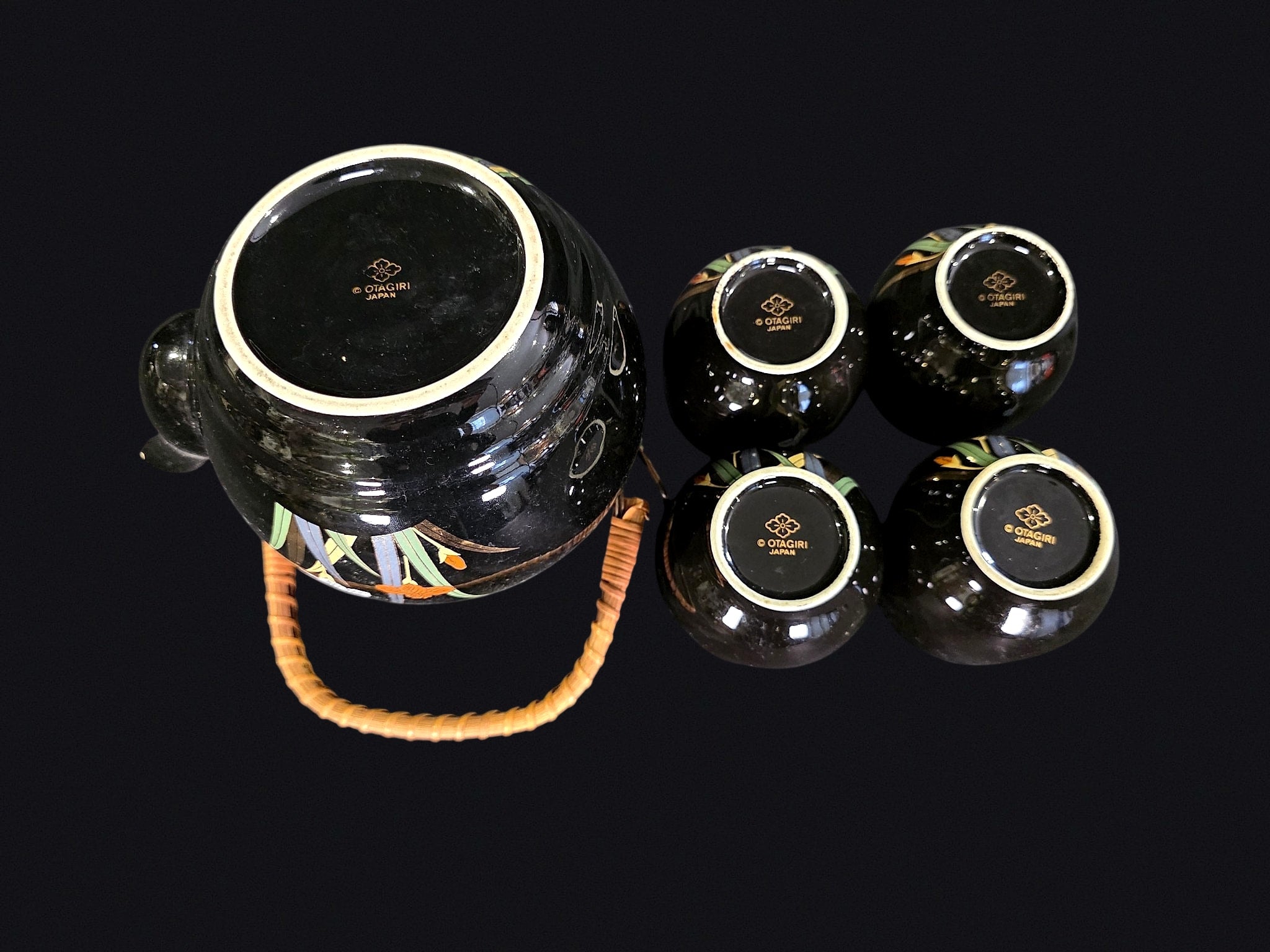 Otagiri OMC Black Iris Ceramic Tea Set 6pc