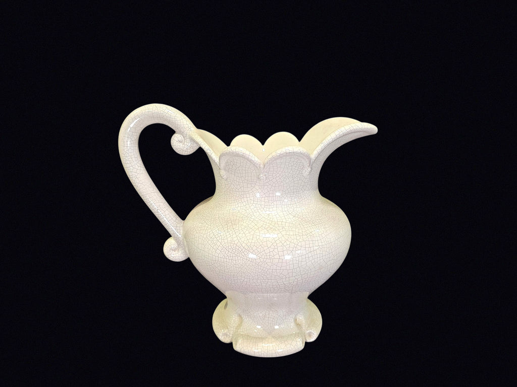 Studio Pottery Ewer Cream Crackle Glaze Betty