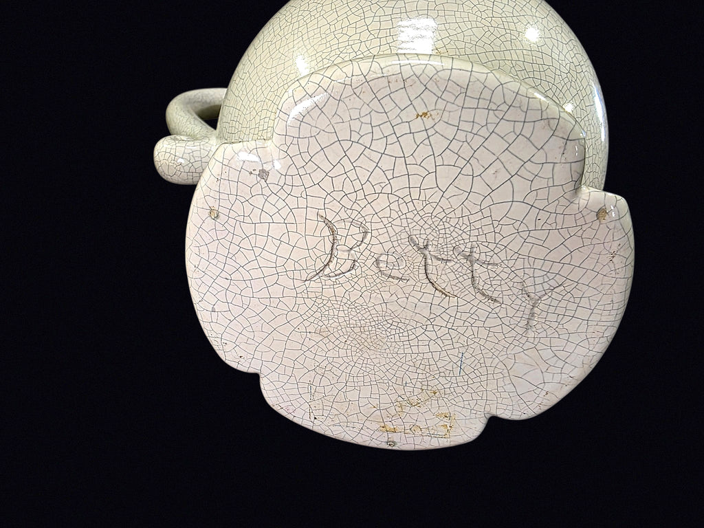 Studio Pottery Ewer Cream Crackle Glaze Betty