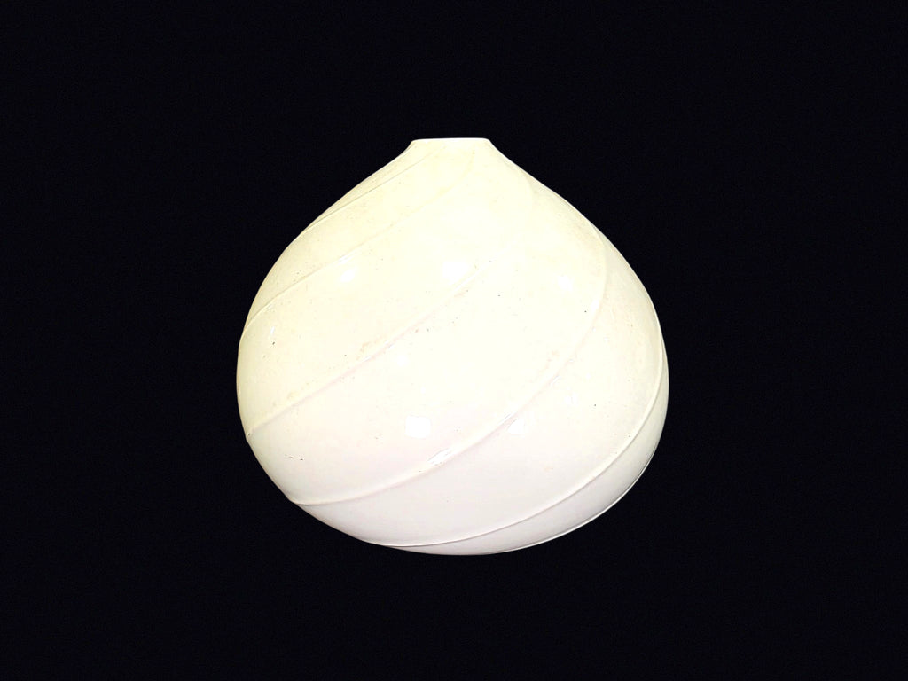 Japan Mid-Century Milk Glass Swirl Shade