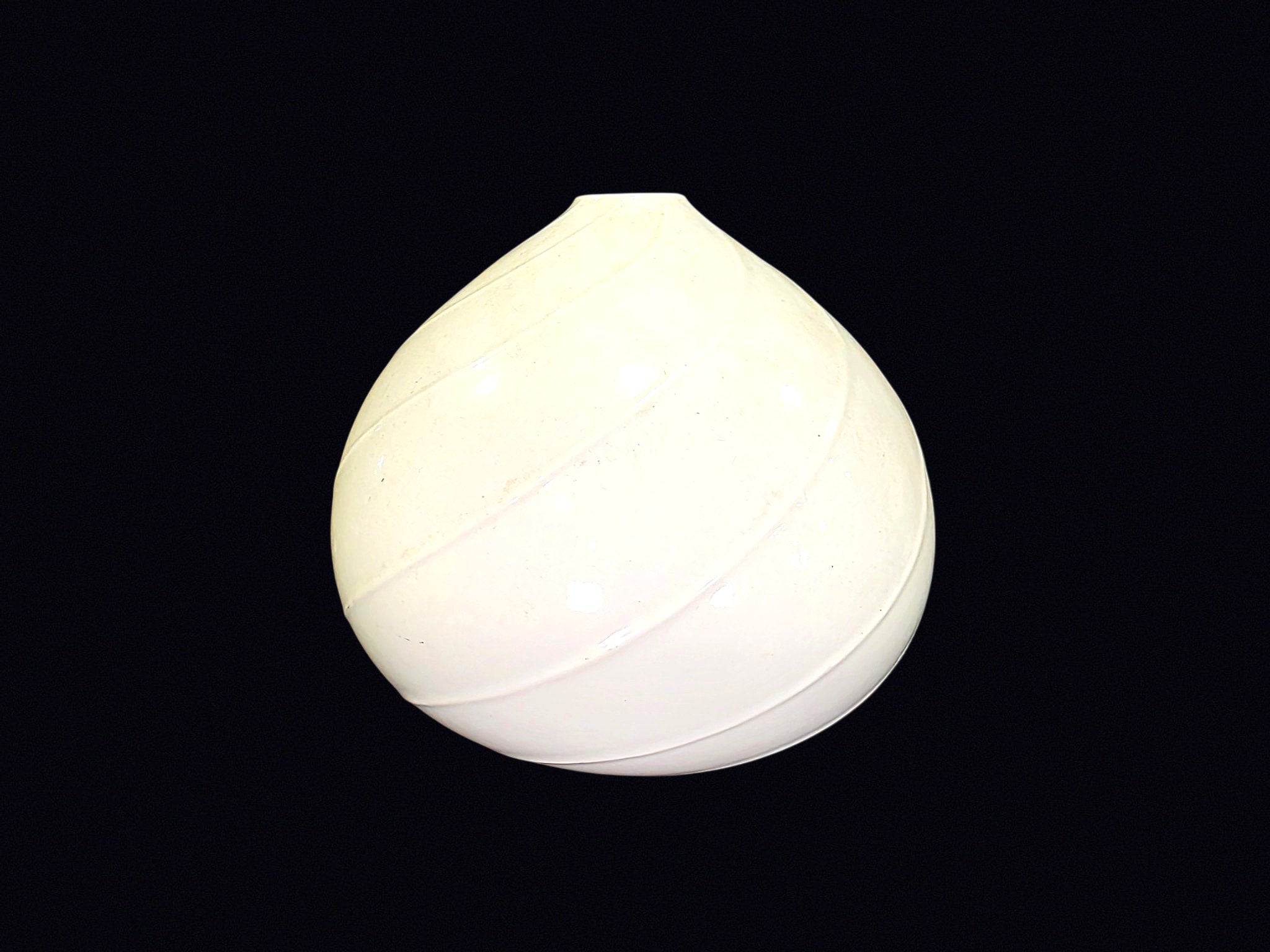 Japan Mid-Century Milk Glass Swirl Shade