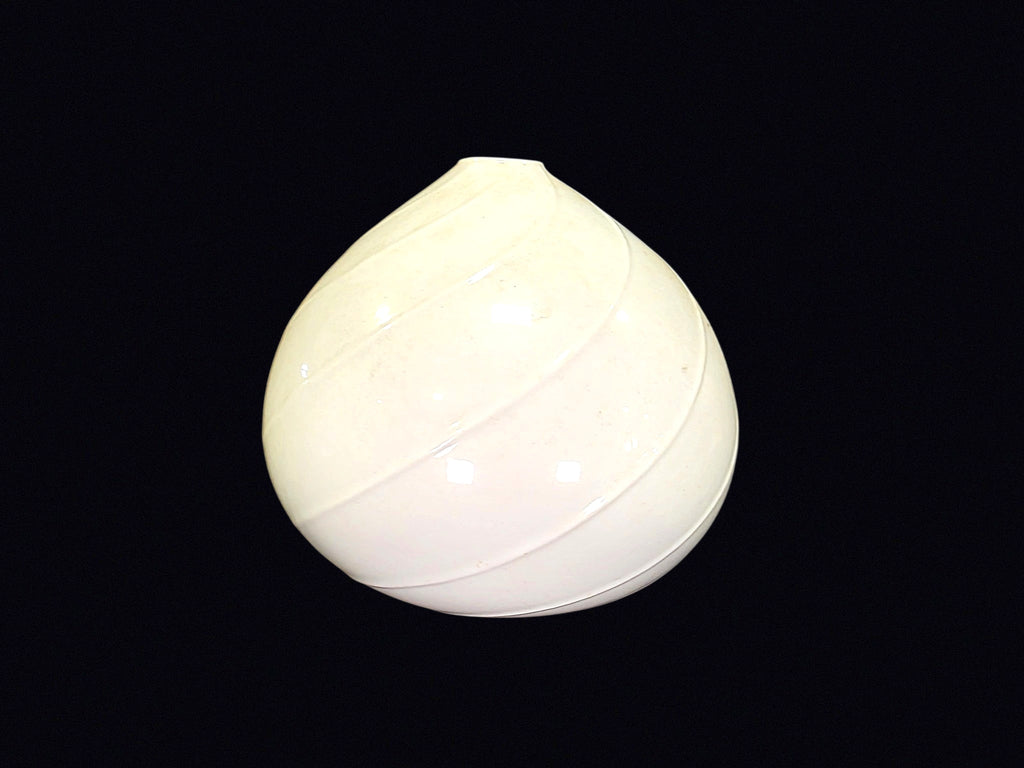 Japan Mid-Century Milk Glass Swirl Shade