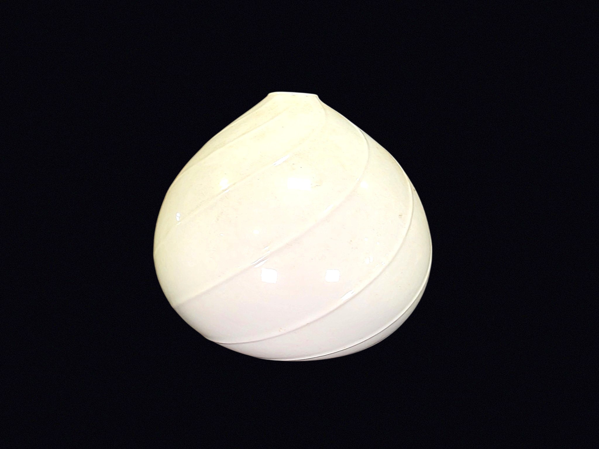 Japan Mid-Century Milk Glass Swirl Shade