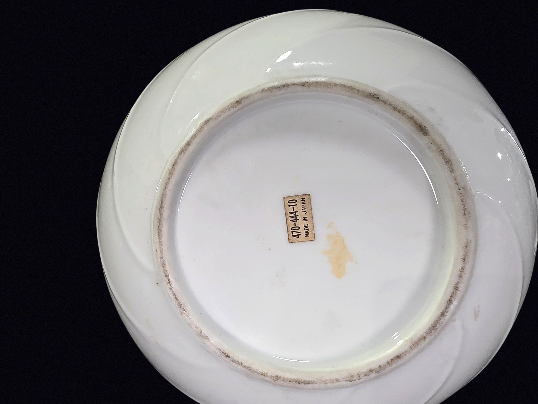 Japan Mid-Century Milk Glass Swirl Shade